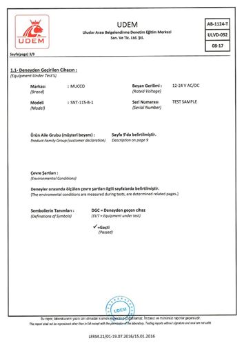 100 Series Beacon IP65 Test Report