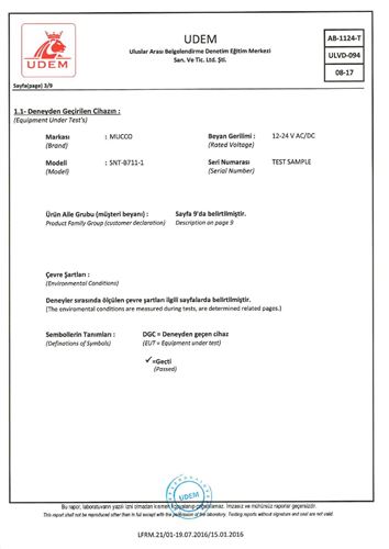 Tube Horn IP65 Test Report