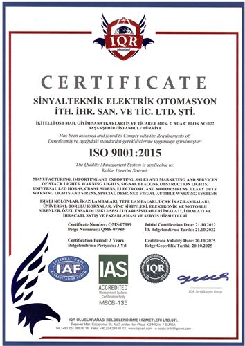 Sinyalteknik ISO 9001:2025